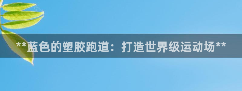 谈球吧的聊天软件叫什么来着：**蓝色的塑胶跑道：打造世界级运动场**